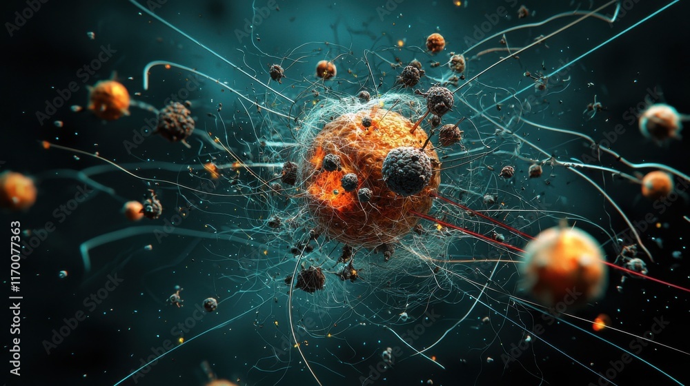 Aufkleber Visualizing trivitino particle collision in advanced bedf standard a comprehensive exploration of subatomic interactions in a controlled laboratory environment