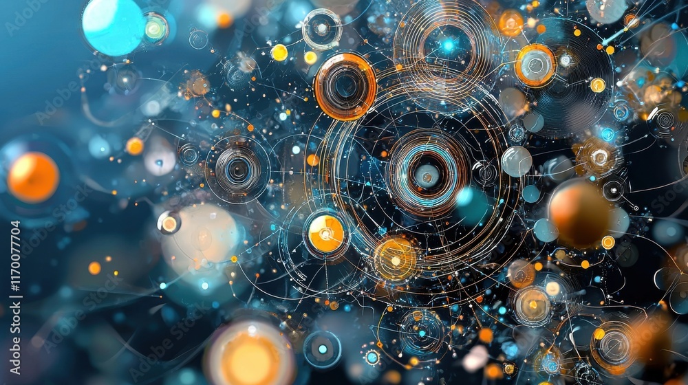 Poster Exploring trivitino particles in a colorful quantum map a visual journey through quantum mechanics and particle physics