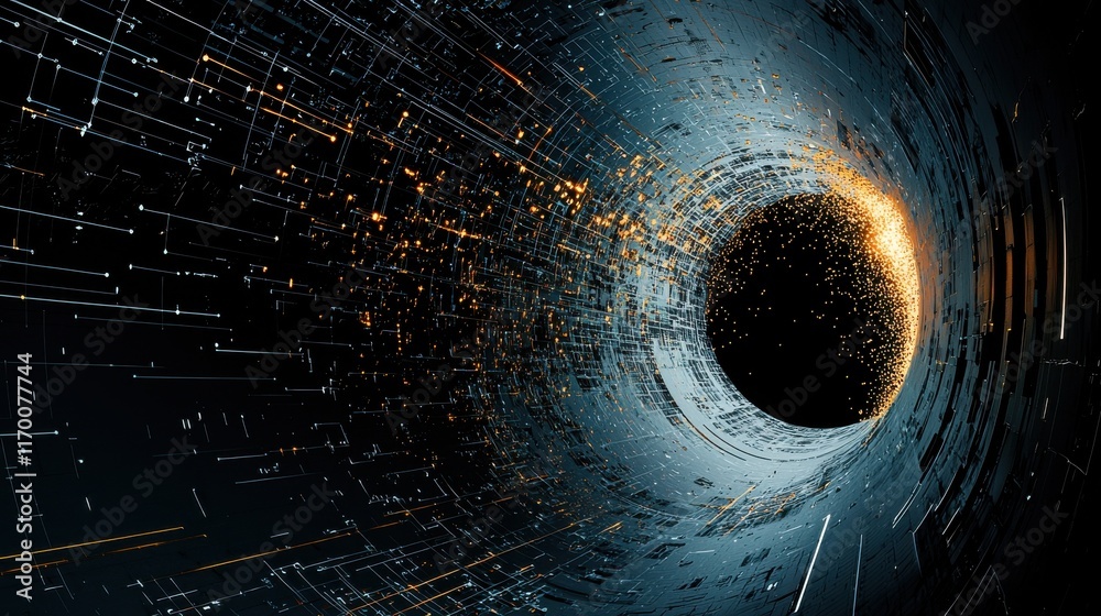Poster Trivitino particles colliding in a particle accelerator standard experimental physics research lab article scientific environment analytical viewpoint high-energy physics concept