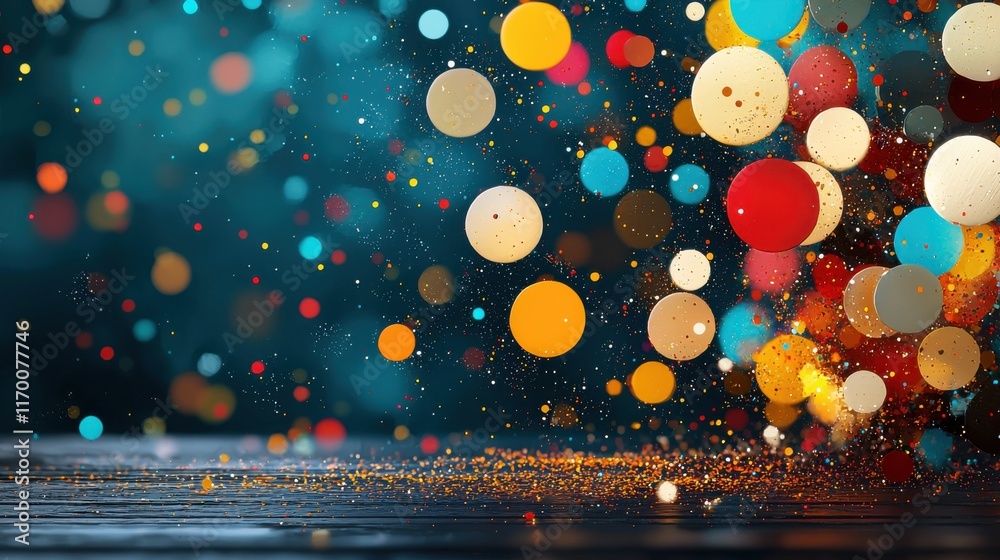 Poster Trivitino particles emitting colorful light in a plas standard a visual exploration of photon behavior in a dynamic environment