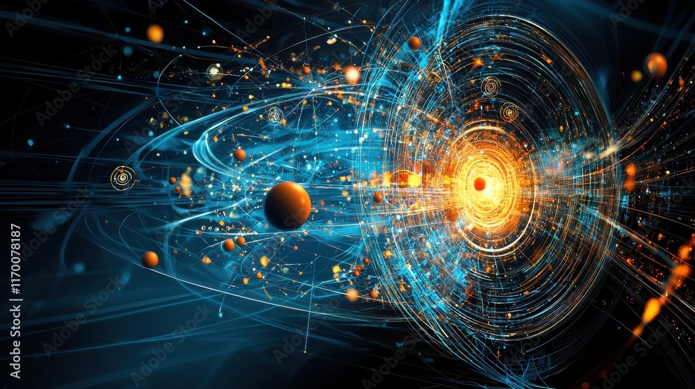 Aufkleber Exploring trivitino particle interactions in a high-dimensional standard a comprehensive analysis of quantum dynamics in theoretical physics
