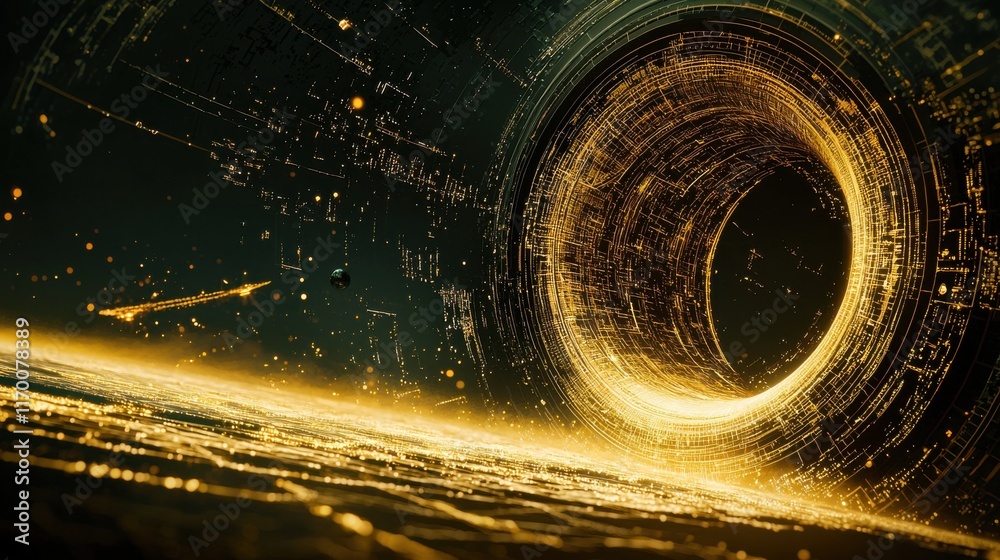Aufkleber Trivitino particle interaction with black hole energy standards in cosmic philosophical context