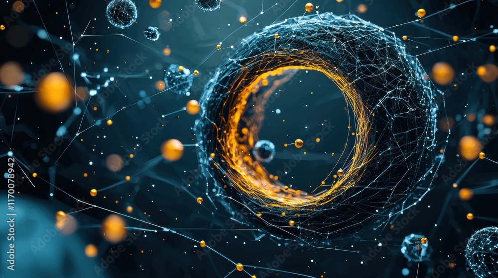 Fototapete Visualizing trivitino particle oscillations in a standard model framework an interactive infographic on quantum dynamics