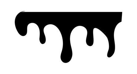 Pixel perfect icon of ink drop drip oil melting paint liquid dripping stain splash splatter melted sweet dessert. Thin line icons flat isolated on transparent background. vector illustration