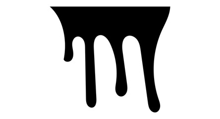 Pixel perfect icon of ink drop drip oil melting paint liquid dripping stain splash splatter melted sweet dessert. Thin line icons flat isolated on transparent background. vector illustration