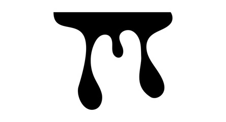 Pixel perfect icon of ink drop drip oil melting paint liquid dripping stain splash splatter melted sweet dessert. Thin line icons flat isolated on transparent background. vector illustration