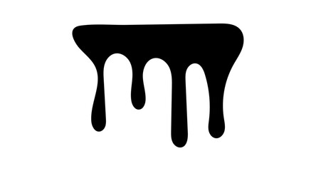 Pixel perfect icon of ink drop drip oil melting paint liquid dripping stain splash splatter melted sweet dessert. Thin line icons flat isolated on transparent background. vector illustration