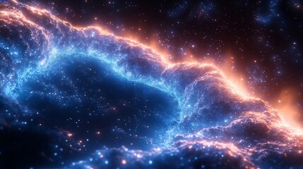 Obraz premium A Stunning Cosmic Nebula Painting the Night Sky with Stars