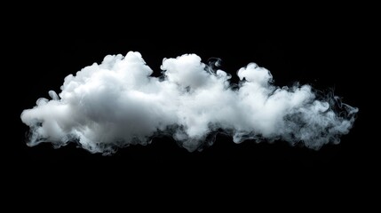 Elegant White Smoke Isolated on Black Background Ideal for Modern Design and Artistic Projects Soft Ethereal Texture with Vapor Fog Effect