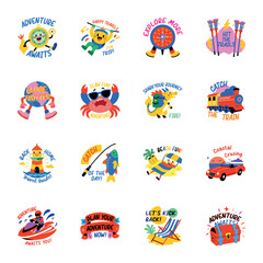 Bundle of Adventure Activities Flat Stickers 
