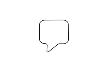 Speech bubble Continuous single Line art design self-drawing style