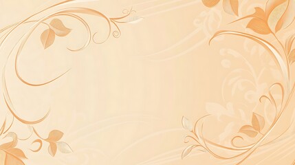 Elegant Peach Background With Delicate Floral Design
