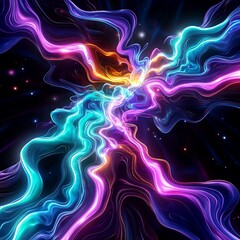 Obraz premium psychedelic abstract representation of AI creating infinite possibilities,