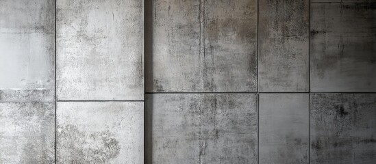 Fototapeta premium Minimalist apartment interior with rough gray finishes highlighting a contemporary and unembellished living space design