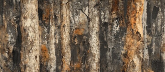 Obraz premium Textured tree bark with intricate patterns and earthy colors ideal for natural backgrounds or organic design concepts