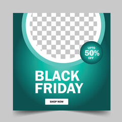 Black friday sale banner design illustration. Black friday sale social media post design. Black friday banner design