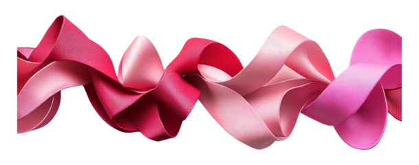 Colorful 3D Ribbons for Valentine's Day Decoration and Design