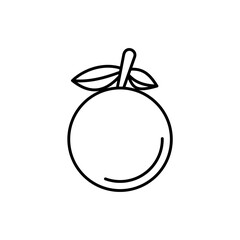 orange fruit icon, line vector isolated on white background. trendy and modern design