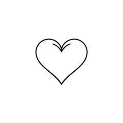 A simple heart icon with clean curves, perfect for health or love concepts, flat style on a white background.