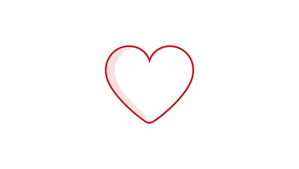 A simple heart icon with clean curves, perfect for health or love concepts, flat style on a white background.