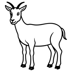 silhouette of a goat