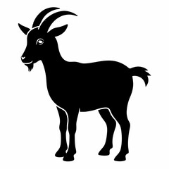 silhouette of a goat