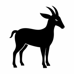 silhouette of a goat