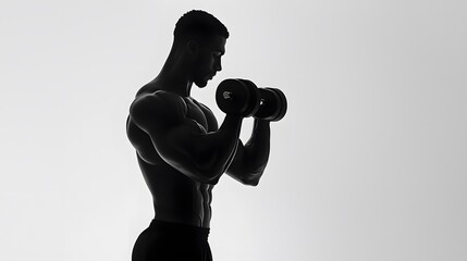 A_fitness_trainer_lifting_dumbbells_focused_pose_isolate
