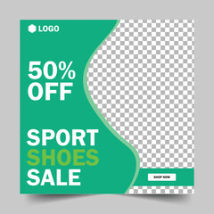 Shoes social media banner, post templates design