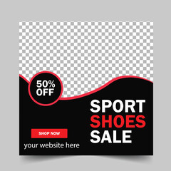 Shoes social media banner, post templates design