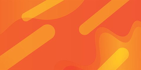 Modern abstract orange banner background. Dynamic shapes composition. Vector illustration.