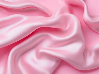 Fototapeta premium Flowing Pink Fabric: Elegant Drapery and Texture