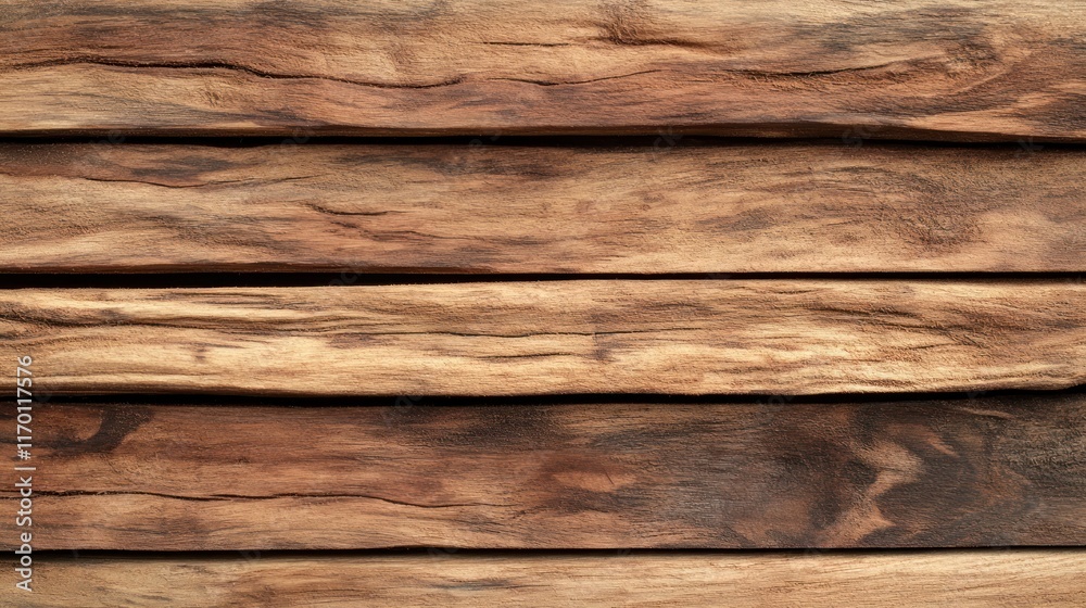 Poster a close-up view of textured wooden planks showcasing natural patterns and colors.