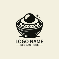 Chinese Nasi Lemak Logo Design, Asian Street Food Logo, Exotic Cuisine Logo, Nasi Lemak with a Chinese Twist Logo