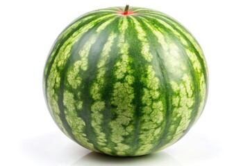 Juicy watermelon, isolated on white background. High-resolution stock photo ideal for summer food imagery.