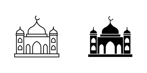 Mosque icons pack for apps and web UI designs