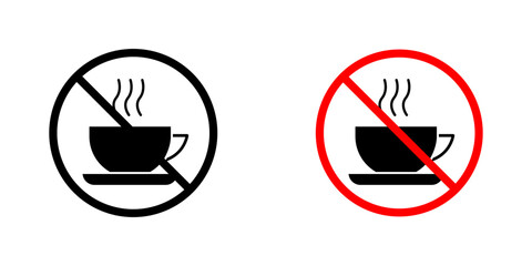 No coffee cup sign vector pack for apps and web UI designs