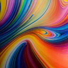 Obraz premium Abstract waves, Bright colors