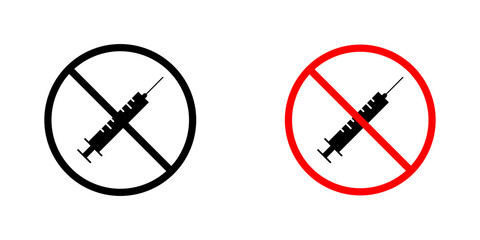 No syringe sign vector pack for apps and web UI designs