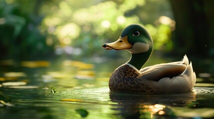 Majestic Mallard Duck on a Serene Pond