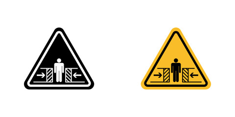 Risk of crushing warning signs pack for app and web UI designs