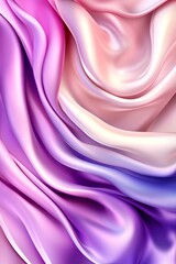 Obraz premium Serene Lavender and Blush Fabric Waves