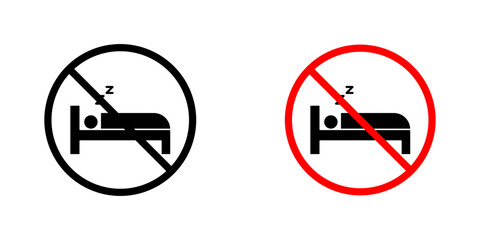 Sleepover ban signs pack for app and web UI designs