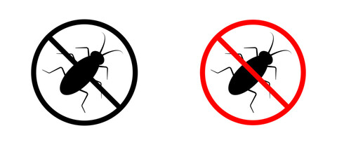 Stop insect signs pack for app and web UI designs