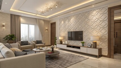 Fototapeta premium living room interior