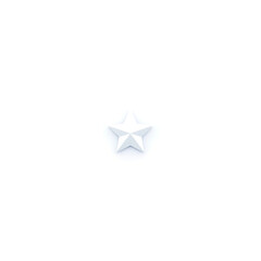 Obraz premium A minimalist star icon, representing rating or favorites, simple design, on a white background.