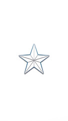 Obraz premium A minimalist star icon, representing rating or favorites, simple design, on a white background.