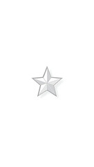 Obraz premium A minimalist star icon, representing rating or favorites, simple design, on a white background.