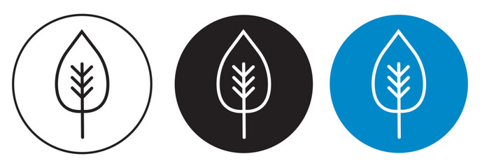 Leaf icon nature plant sign leaves.