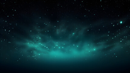 Obraz premium Digital dark green glitter starry sky abstract graphic poster background